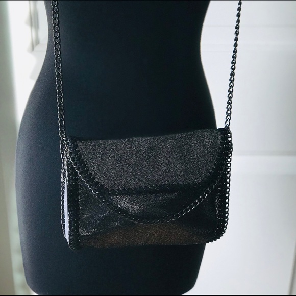 Handbags - PETA-Approved Vegan Charcoal Chained Evening Bag (Last One)